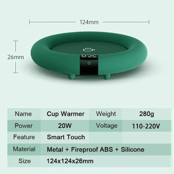 Adjustable 3-Temperature Electric Cup Warmer - Picture 3 of 7